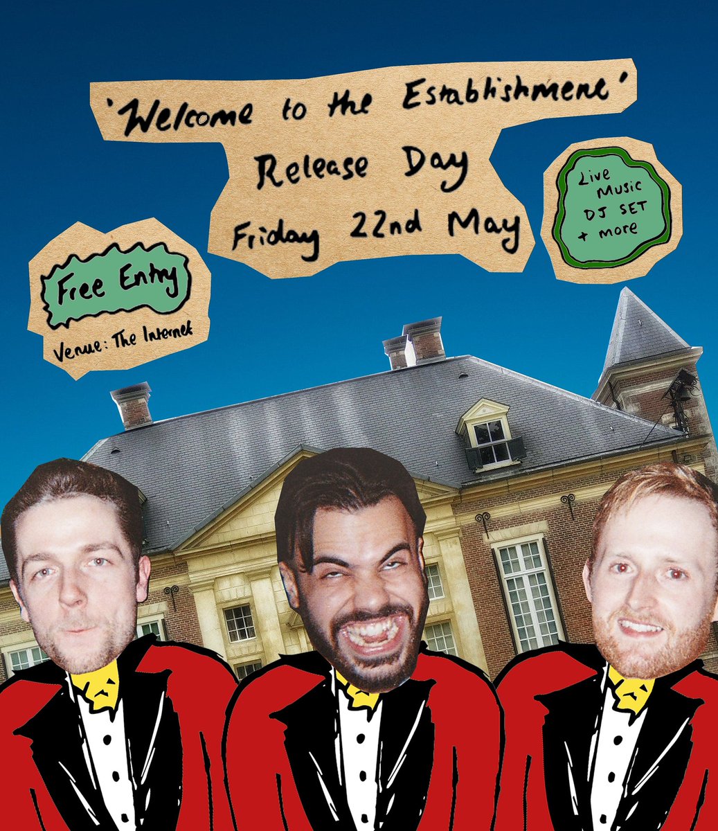 It is with great pleasure that we invite you to the 'Welcome to the Establishment' release party this Friday. Join us on the inter-webs for live music and a DJ set to follow - info, links etc will be posted in our feed on the day. FREE entry, would you believe it.