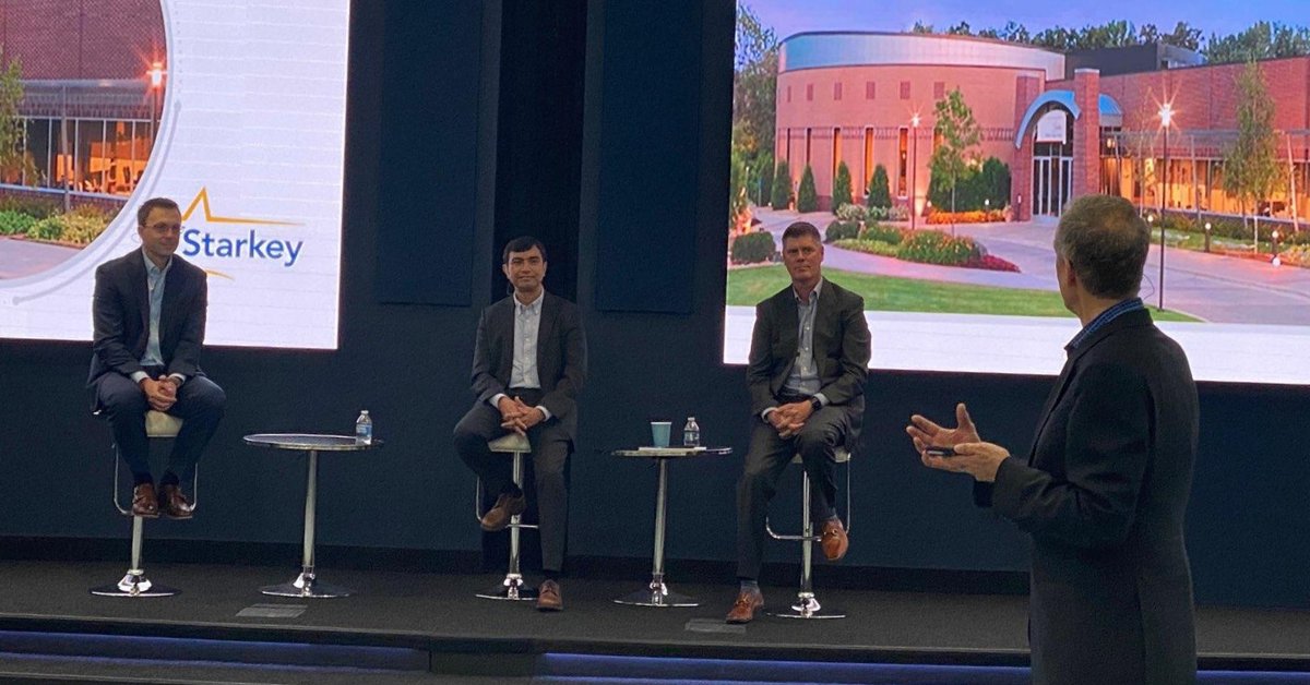 AchinBhowmik's tweet photo. I love how technology has the power to connect us even during the toughest times. It was great to connect with many of our @starkeyhearing team members during today’s town hall. #StarkeyStrong https://t.co/eaa1UKZxUe