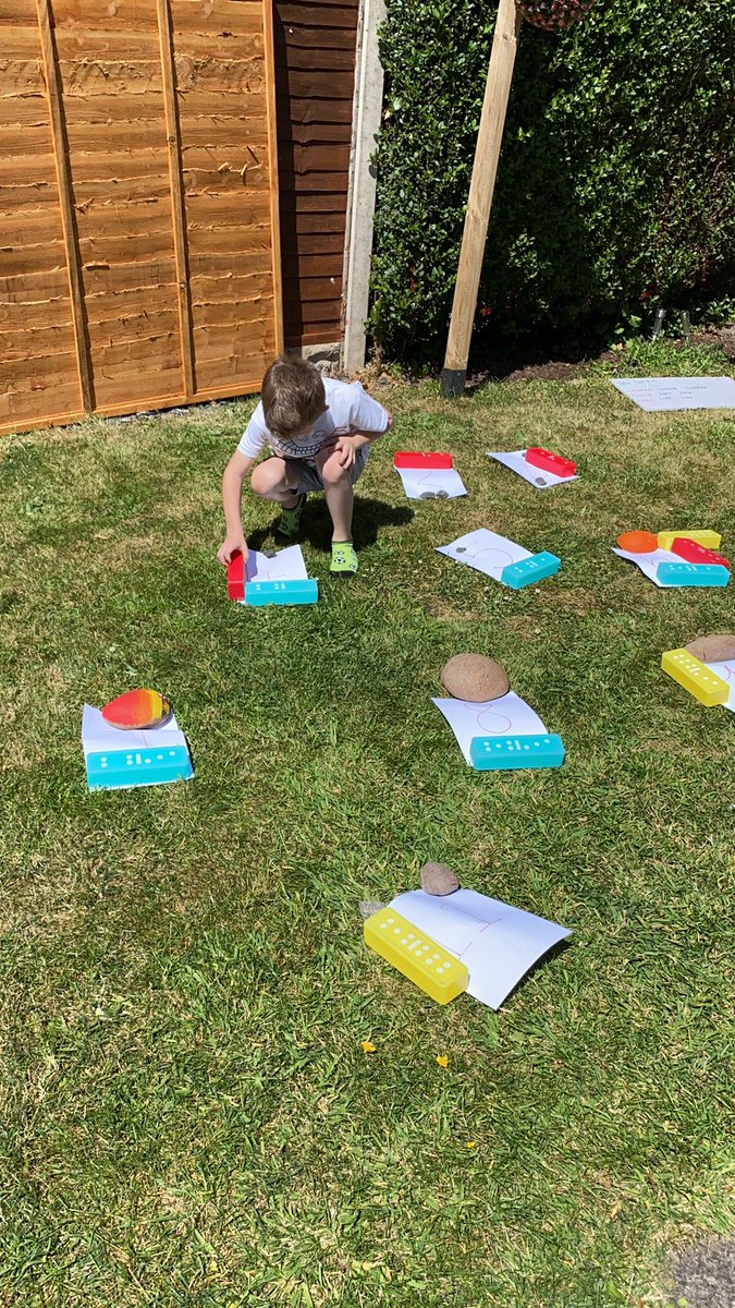 Kayleigh3649's tweet photo. Dominoes in the garden this afternoon. Adding each side together to make a number sentence. @MillfieldPS https://t.co/35WGGTUnNP