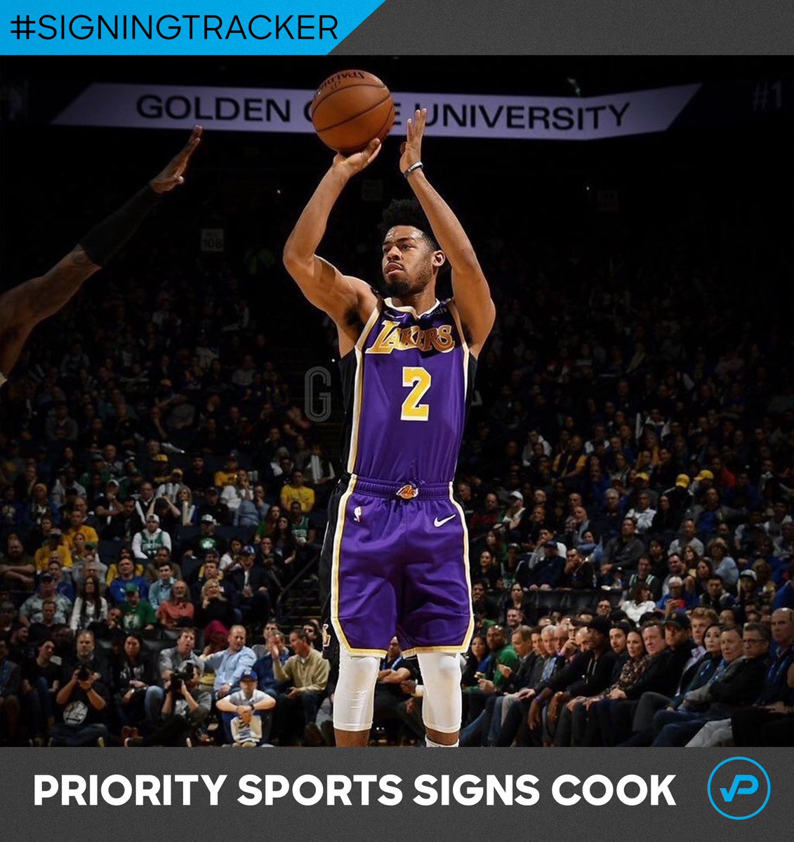 ProsharkSports's tweet image. #SigningTracker Priority Sports signs L.A. Lakers G Quinn Cook. Organizing opportunities in community engagement for their clients is a big part of what Priority Sports brings to the table. A great fit for Cook, who is vocal about his pride in his Prince George’s County, MD roots