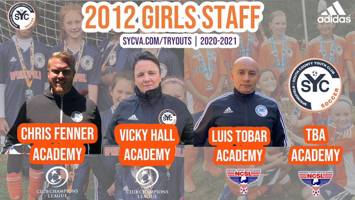 SYCSoccer's tweet photo. 🚨We are EXCITED to announce our 2️⃣0️⃣1️⃣2️⃣ Girls Coaching Staff for 2020-2021!  🟠🔵

📲 2020-2021 Tryouts Page for more Info: https://t.co/xvnBoPftO3

#SYCSoccer #WeAreSpringfield 🟠🔵 https://t.co/Wvv2yCfi7C