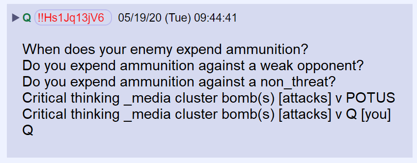 13) The attacks on Q and POTUS by the media are evidence of the level of threat they pose to the corrupt establishment.