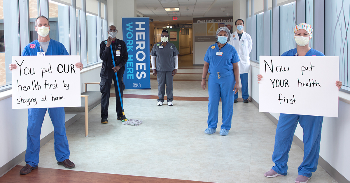 BJC_HealthCare's tweet photo. Whenever you need us, we'll be here. 

Learn more about the measures BJC hospitals and physicians' offices are taking to keep you safe. https://t.co/YTaobc1qvj https://t.co/1p4SW3jjcJ