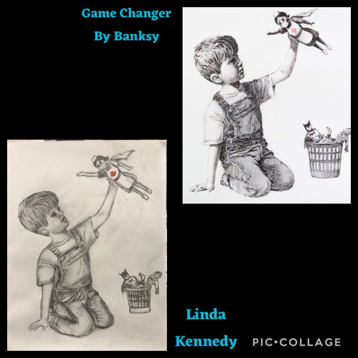 RobertMcClean13's tweet photo. Day 3 - Banksy

@malvernprimary 

Linda’s version of “Game Changer”

#MPS💛💚
#WeAreColourists
#Dare2Create https://t.co/kRagKiXgwy