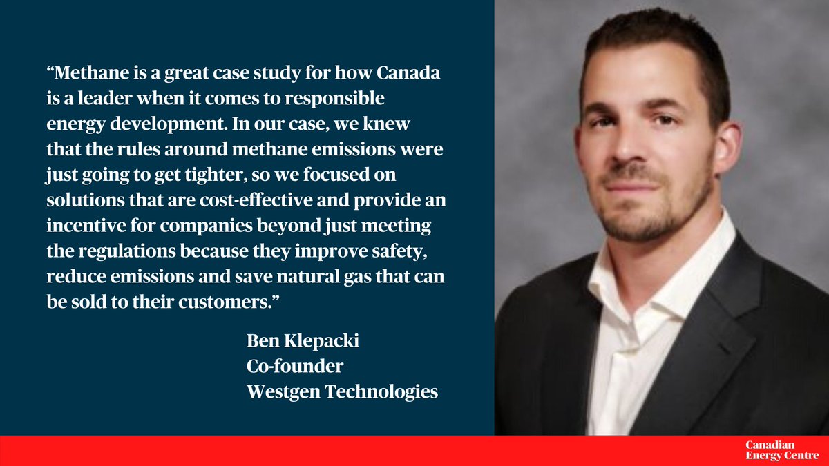 Innovation by Canada's world-class oil and gas sector will be key to reducing the impact of GHG emissions such as methane. To learn more, click here: bit.ly/2zfF9o7 @WestgenTech <a href="/TCEnergy/">TC Energy</a> <a href="/Shell_Canada/">Shell Canada</a>