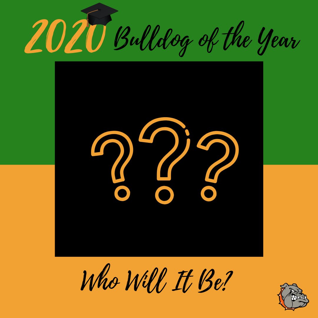 THRIVEBR's tweet photo. Who will win our our most coveted senior award, 2020 Bulldog of the Year?  This award honors our all-around top student with a $500 scholarship supported by Cox. The winner will be announced tomorrow at our #DriveThru2020 Graduation Ceremony! https://t.co/hF9K7O7QXE