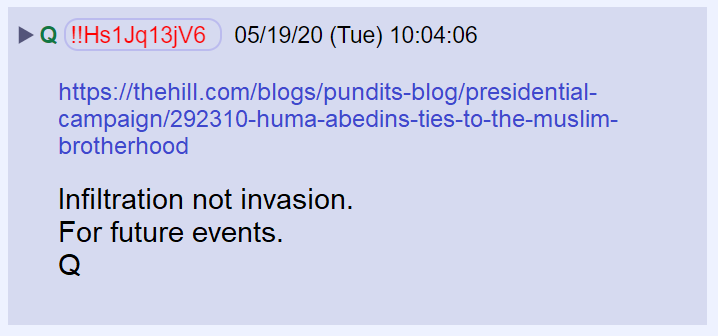 16) Q posted this article previously but posted it again because it will provide helpful background information for future events.