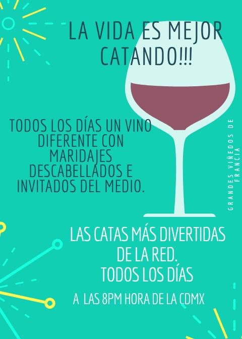 Todos los días en mis redes @sophieavernin en Instagram o en Facebook catamos un vino diferente diario. Lo maridamos y lo platicamos. Nos vemos cada día a la 8 pm