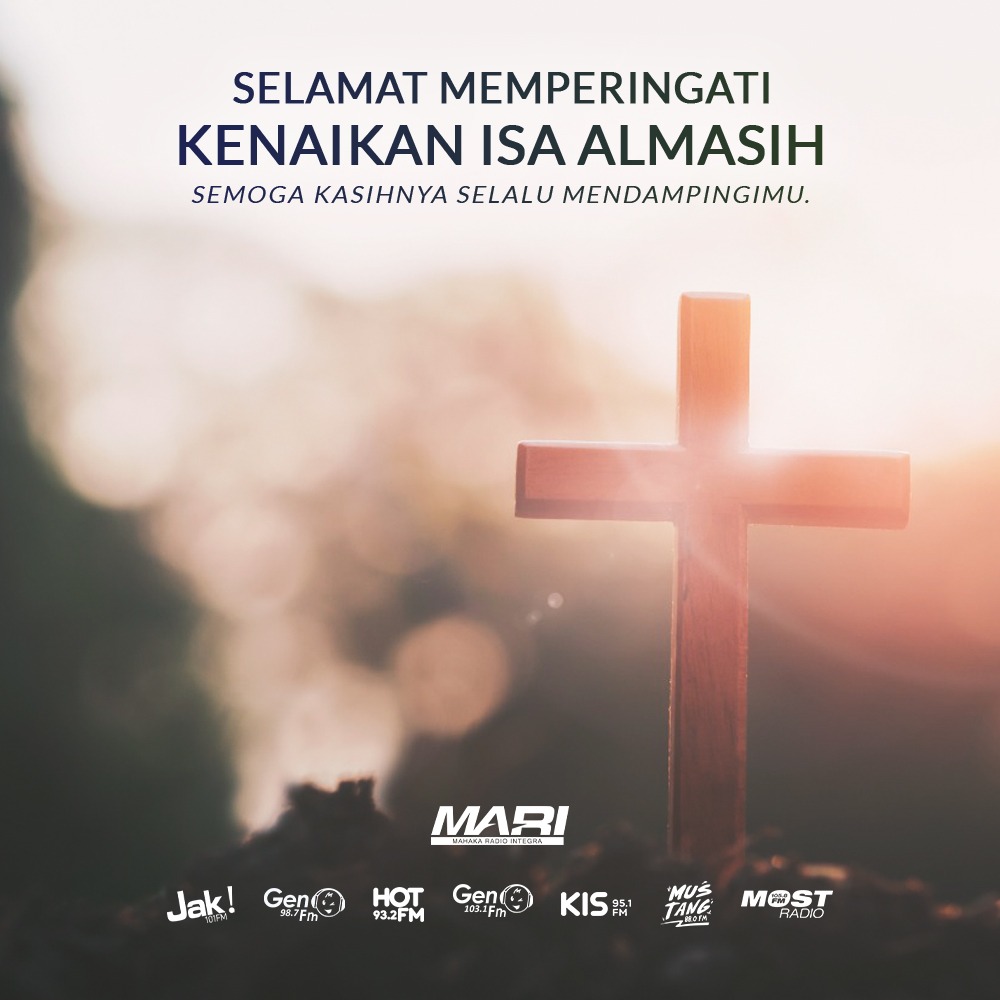 most1058's tweet photo. Selamat Memperingati Hari Kenaikan Isa Almasih. Semoga damai sejahtera selalu beserta kita ☺️ #80sForAll https://t.co/TWptadcUZK