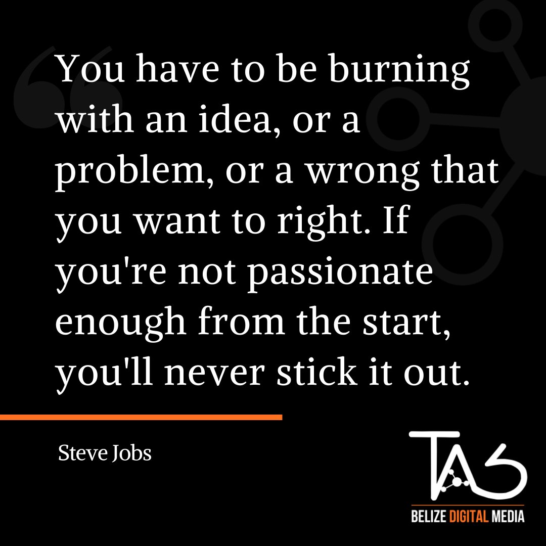 TASBelize's tweet photo. 🔸We are a passionate team. Finding solutions for you energizes us.🚀 Our job is to take care of your marketing and visibility needs; so your mind is free to create solutions for your business. Contact us! 

#Webdesign #webdevelopment #GraphicDesign #SteveJobs https://t.co/Ko9s2a9LA9