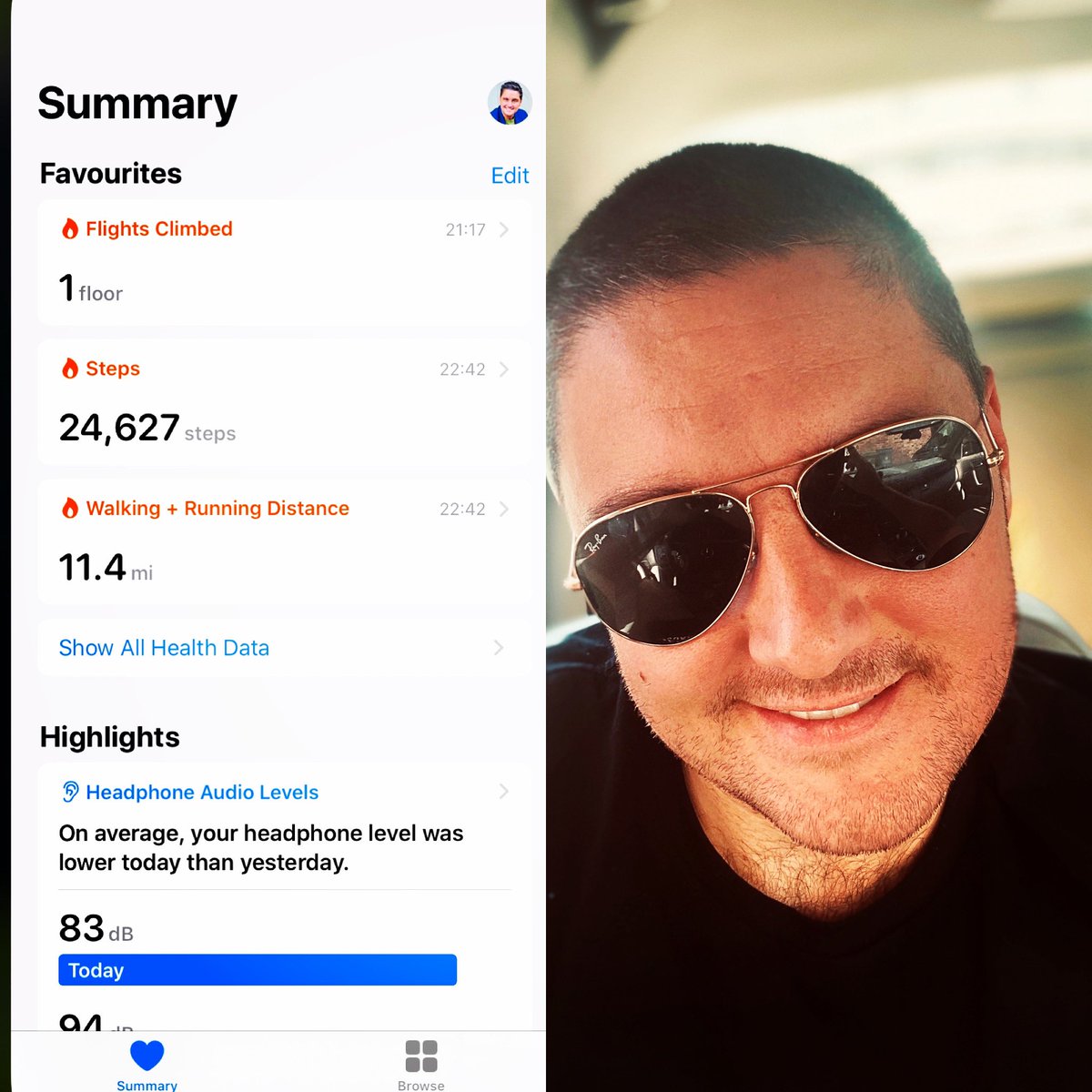 SutcliffeKieran's tweet photo. So very pleased with myself, 11.4 miles walked today in 26 degrees! What a fab day! #golf #golflife #teaoff #vsg #gastricsleeve #11miles #walking #exercise #redhot #heatwave #lovinglife #fitness #sport #mizuno #calaway #underarmour #rayban #shades #lockdown #focused #beers 🔥⛳️🏌️♂️ https://t.co/wQnQHj8dtu