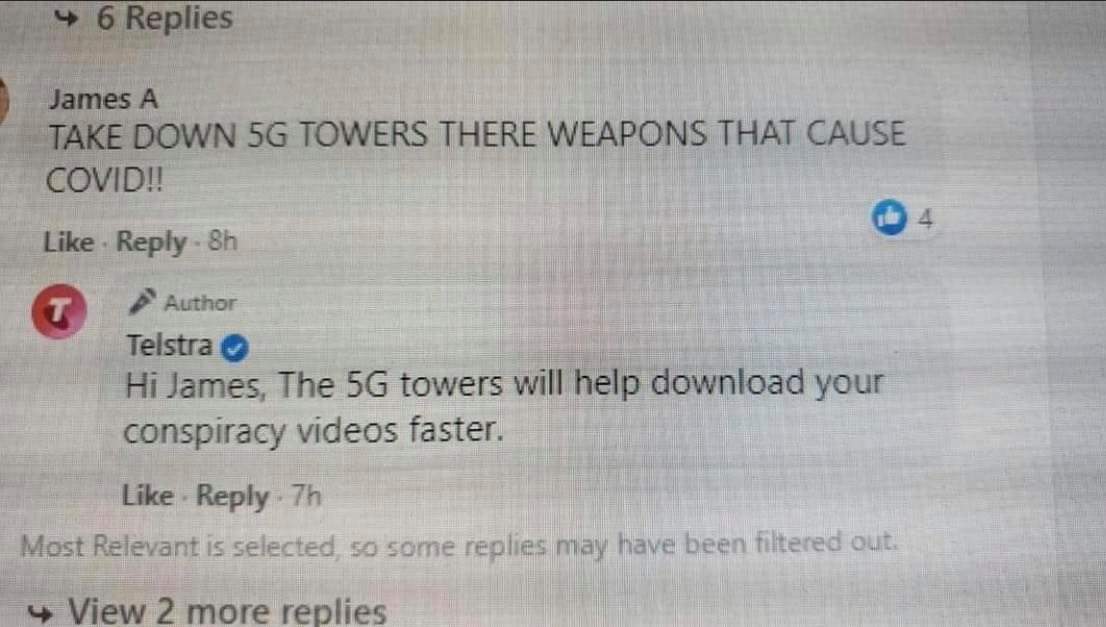 Take a bow <a href="/Telstra/">Telstra</a> 😂

#covid #5g #burn
