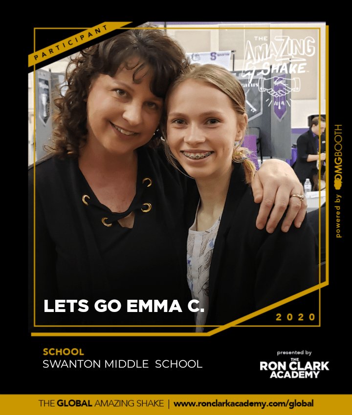 Mrs_LaPoint's tweet photo. Let's go Emma C. &amp; Sydney R. SMS Global Amazing Shake representatives!  #swantonms #theamazingshake https://t.co/AC8Vnwfj6q