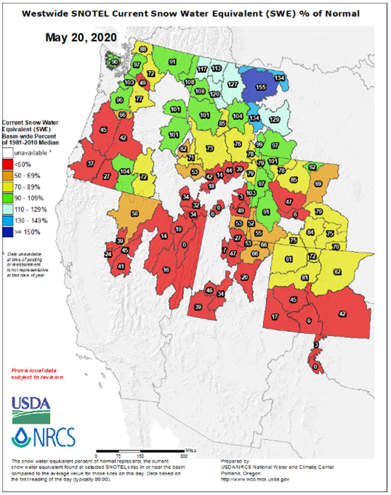 FLCwater's tweet photo. Today's Westwide SNOTEL  Snow Water Equivalent maps looks frighteningly like May 2018. #SneakyDrought #ColoradoWater #ColoradoSnow #SnowIsWater https://t.co/n9OXDfWddJ https://t.co/S6fqxRMrHc