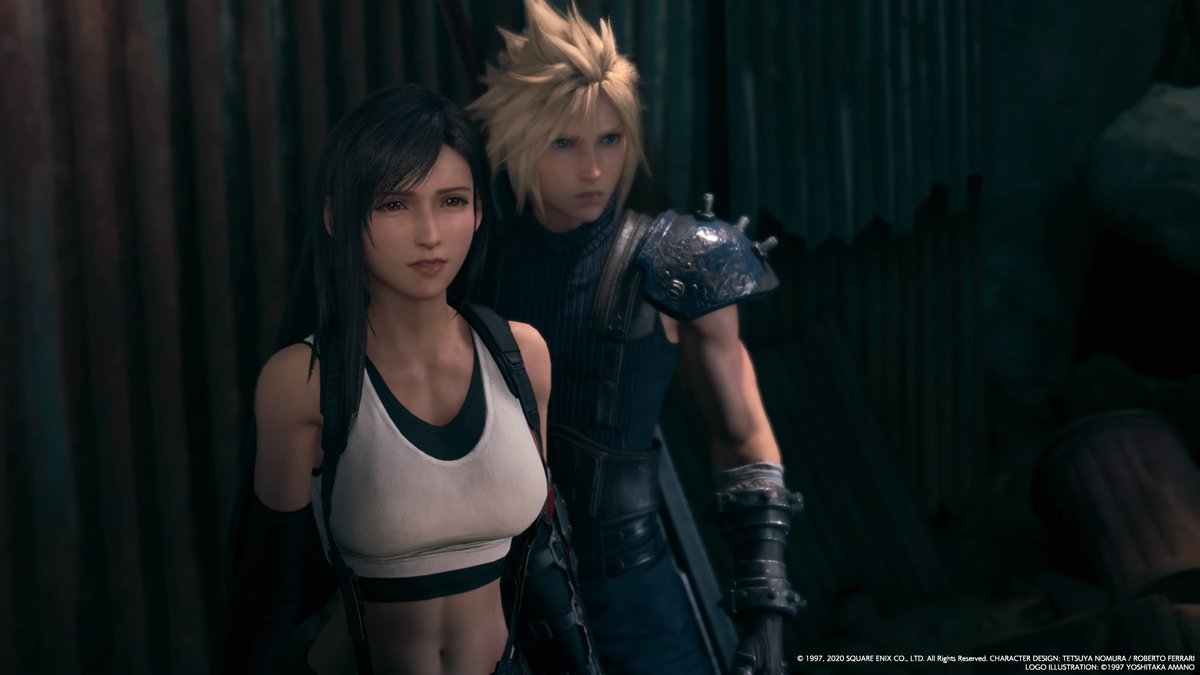 dailycloti's tweet photo. They never stop touching or standing close in【FFVII Remake】!#CloTi https://t.co/cRfGsJOyfm