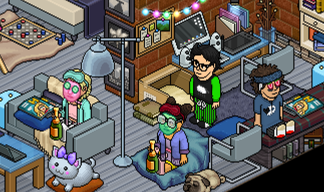 BlairWorldof's tweet photo. Home-outfit on @HabboItalia alone and then with my #Habbo friends 🥰

Maybe a bit weird, what do u think @Habbo ? https://t.co/NEt66ZQwxI