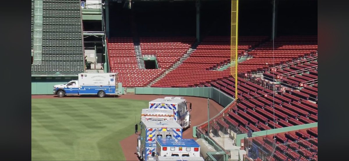 BillericaEMS's tweet photo. Billerica EMS was proud to participate in the line of ambulances that drove from Worcester to Fenway Park in Boston today in celebration of EMS week. Thank you to all EMS personnel for the work you everyday.  We are very lucky to have such a great group of paramedics in Billerica https://t.co/Iq2zfkIc0Z