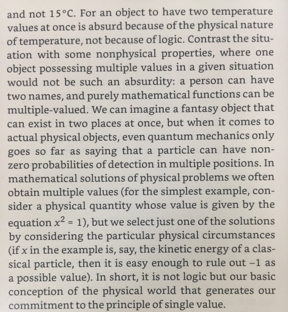 I really love this short section about the difference between what’s a “logical” versus “physical” principle. Read it three times. Will be thinking about it some more. There’s an insight there that’s escaping me but hope it’ll click eventually.
