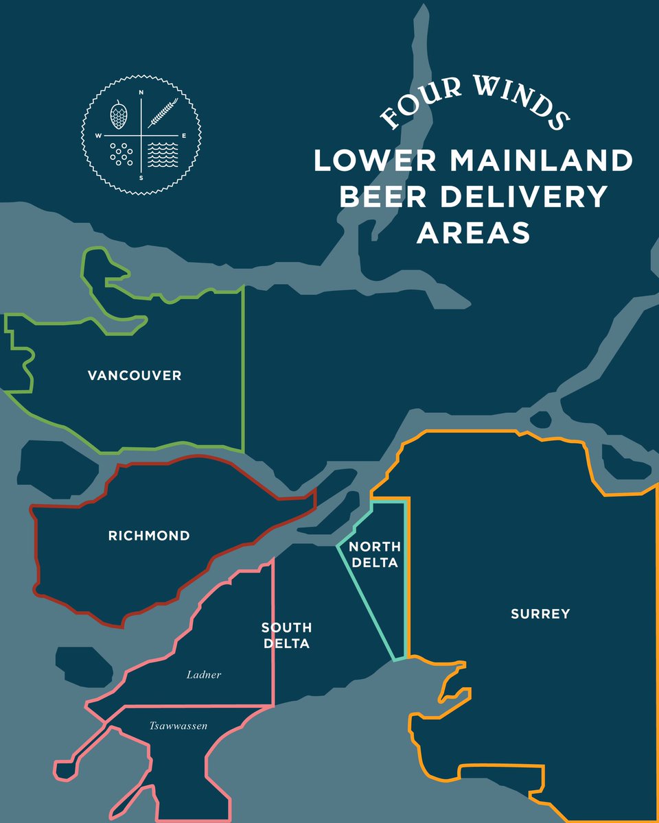 FourWindsBrewCo's tweet photo. NEW BEER DELIVERY AREAS // In addition to South Delta (Ladner and Tsawwassen) we have added a few municipalities to our beer delivery list! We are now able to deliver beer to Vancouver, Richmond, North Delta and Surrey from Mon - Thurs.

More info here:
https://t.co/LjRORO7weW https://t.co/xB3Y6y7tCa