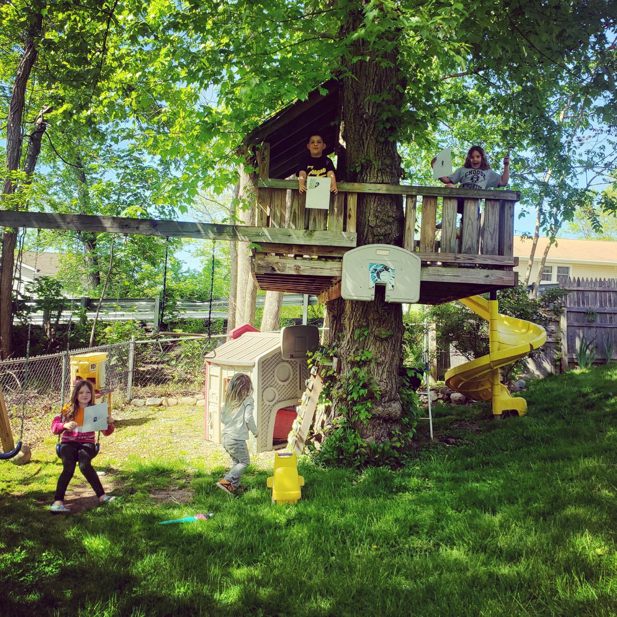LW_PRIDE's tweet photo. #LW_PRIDE More fun with "Where is Mrs. Mariniello?" Today "I" helped build a fort, played in a tree house, baked cookies and had a sleep over!  Lakewood=Love. What else will Flat Mrs. Mariniello do with you? https://t.co/hRx7KXipxi
