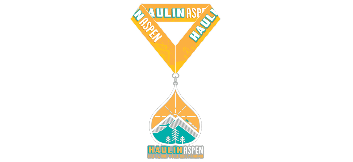 Who's ready to start adding medals to their collection again? Check out this beauty: the 2020 Haulin' Aspen finisher's medal.