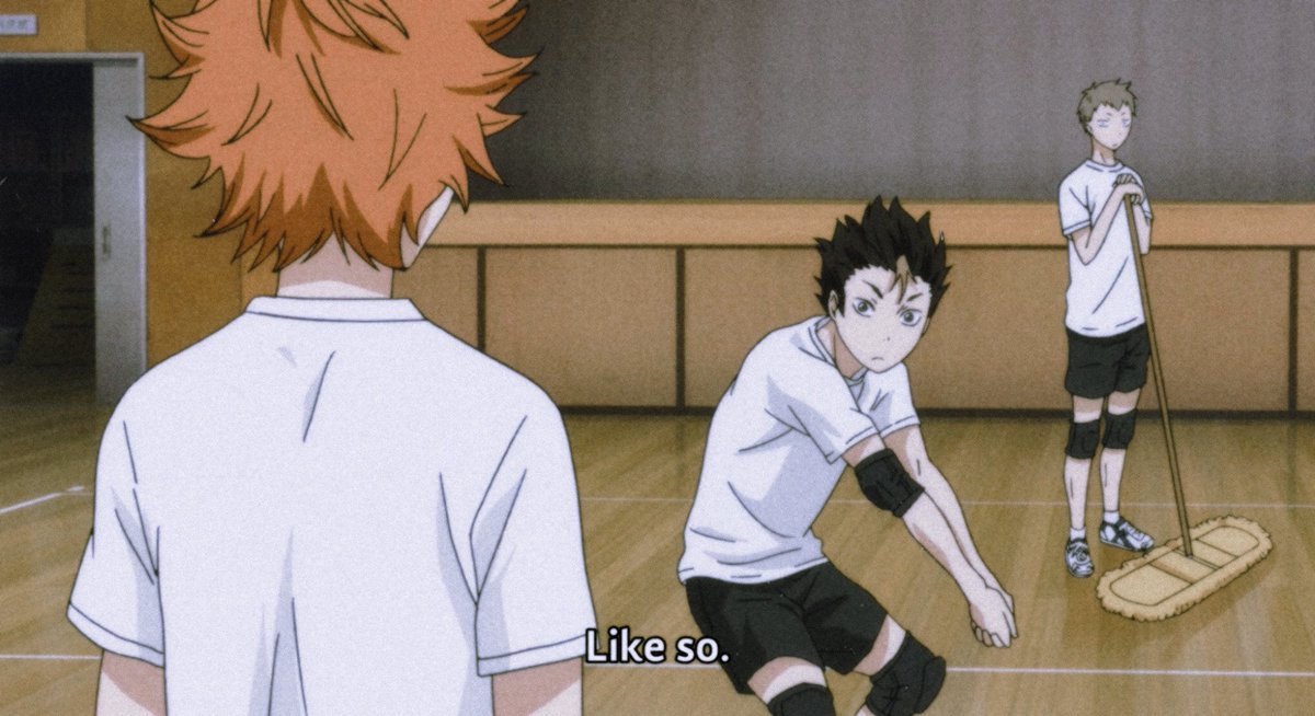 NllSHINOYA's tweet photo. i feel like maybe hq should have had an entire episode focusing on noya teaching the first years how to receive,,,it just feels rlly important n would have added so much more to the storyline . to show noya explaining how to receive like ,,,,,,,😔😔😔 https://t.co/lOg8zA9ehy