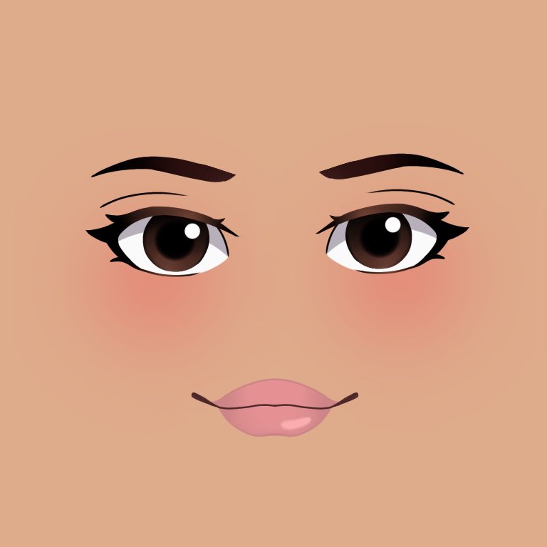 Vampiper On Twitter But Just Like The Original Women Face It Works With Pretty Much All Skin Colours Decal Https T Co Ogep9rscmp - roblox skin face