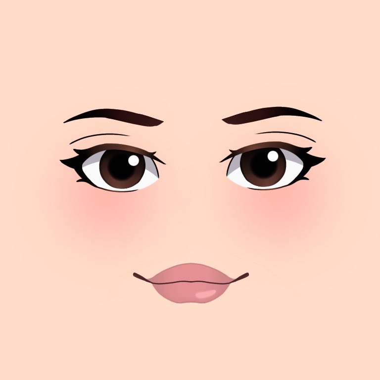 Piper On Twitter But Just Like The Original Women Face It Works With Pretty Much All Skin Colours Decal Https T Co Ogep9rscmp - roblox library face decals