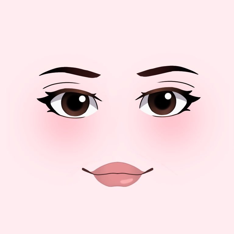 Vampiper On Twitter But Just Like The Original Women Face It Works With Pretty Much All Skin Colours Decal Https T Co Ogep9rscmp - woman face roblox decal