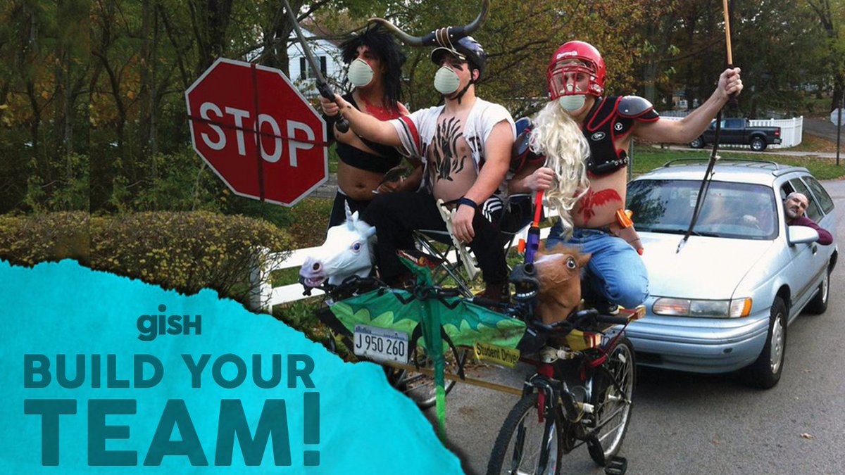 GISH's tweet photo. BUILD YOUR TEAMS, GISHERS! 

Recruit your friends, neighbors, loved ones, co-workers, classmates, and vague distant acquaintances twice-removed to join your team now: https://t.co/mIWjnAojKS https://t.co/lWoal3iAoT