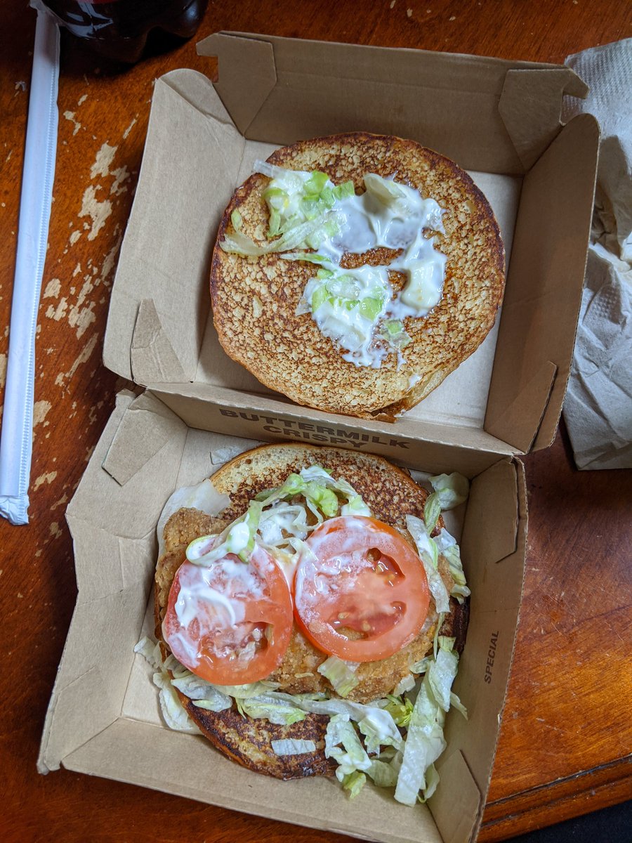 agentlotek's tweet photo. Asked for Buttermilk Crispy Chicken @McDonalds they give me a 1pc chicken nugget on bun. https://t.co/bFJNJ0WYiA