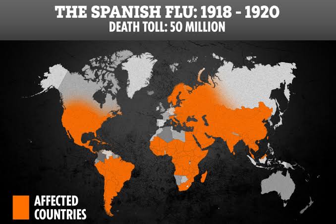 BeingLawman's tweet photo. HUMANITY SHOULD NEVER ALLOW A REPEAT OF SAME MISTAKE IN 1918...
#SPANISHFLU of 1918 was the most severe pandemic in history..it lasted for 2 years,in 3waves,with #500million people infected nd #50million deaths..Most of the fatalities happened in the 2waves, with #10millionsdeath https://t.co/Zk1qGz8yCB