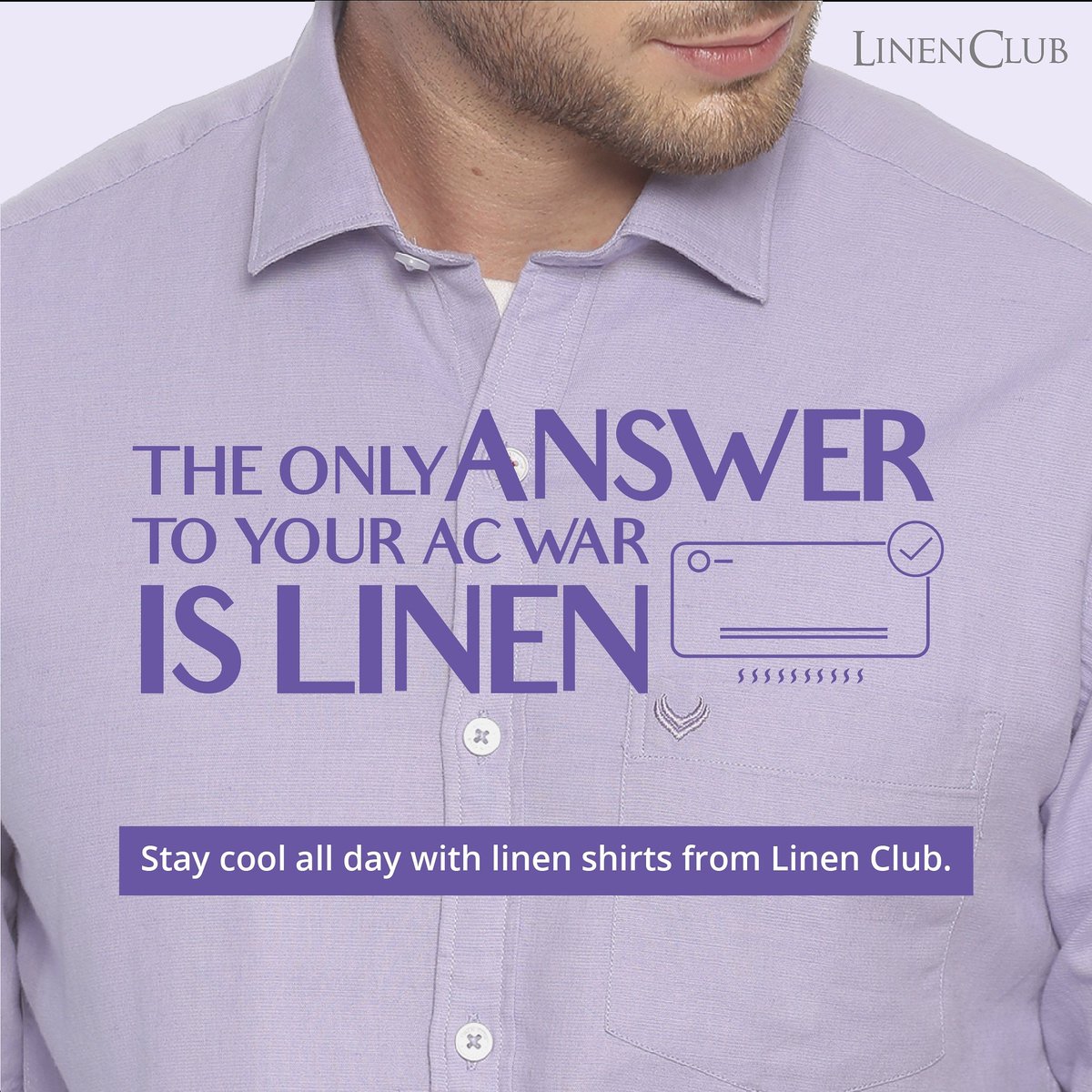 LinenClub's tweet image. Stuck in an AC war &amp;amp; not sure what to do? The answer is linen. It’s light &amp;amp; breathable property helps you stay cool &amp;amp; comfortable, in any weather. So next time when temperatures rises, feel cool and comfortable with linen fabrics &amp;amp; apparels from Linen Club.
#LinenClub #ACWars
