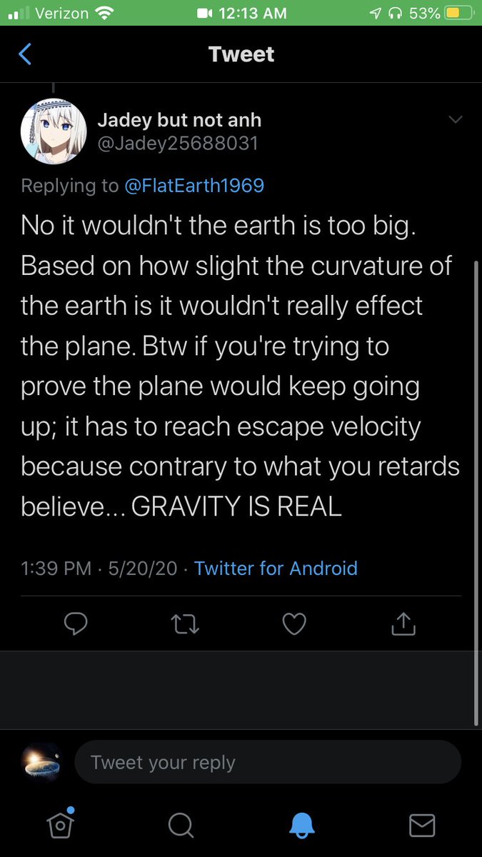 FlatEarth1969's tweet photo. We have a hater https://t.co/MGqnYnPG5e