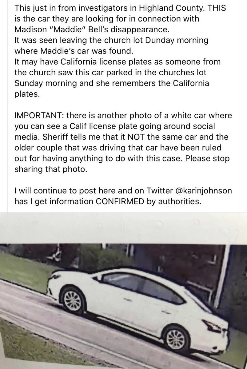 MaKenzie9111's tweet photo. This is the vehicle police think Madison (Maddie) Bell could be traveling in. We need to get this seen by people all over the country so this car can be found. It takes a second to RT this to possibly save her life and bring her home safe. PLEASE SHARE🙏🏻‼️‼️ #BringMaddieBellHome https://t.co/gIPloia9bV