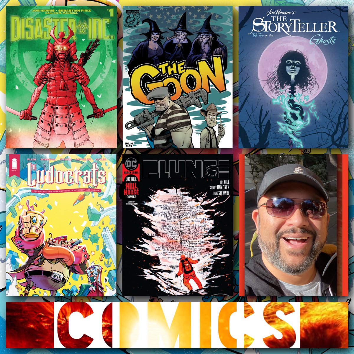 SunspotsComics's tweet photo. #NCBD IS BACK! 👕Thank You Sponsor @popuptee Use PROMO CODE SUNSPOTSCOMICS & get 25% OFF! #️⃣ #disasterinc #thegion #goon #jimhenson #ghosts #jimhensonsstorytellerghosts #ludocrats #plunge #comicbooks #comics #comicbook #scifi #superhero #geek #nerd #newcomicbookday #zombies https://t.co/2uXePz7ncH