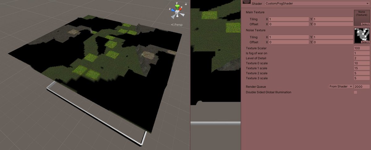 User_Anon91's tweet photo. Day 110

Tackled the fog of war shader applying to Unity's terrain and followed a tutorial by @runewake2 , it walked through surf shaders but I had to use vert/frag so there was some conversion needed

Very cool video!

#100daysofgamedev #gamedev #indiedev #madewithunity #AGTTDS https://t.co/AYL5PIywnU