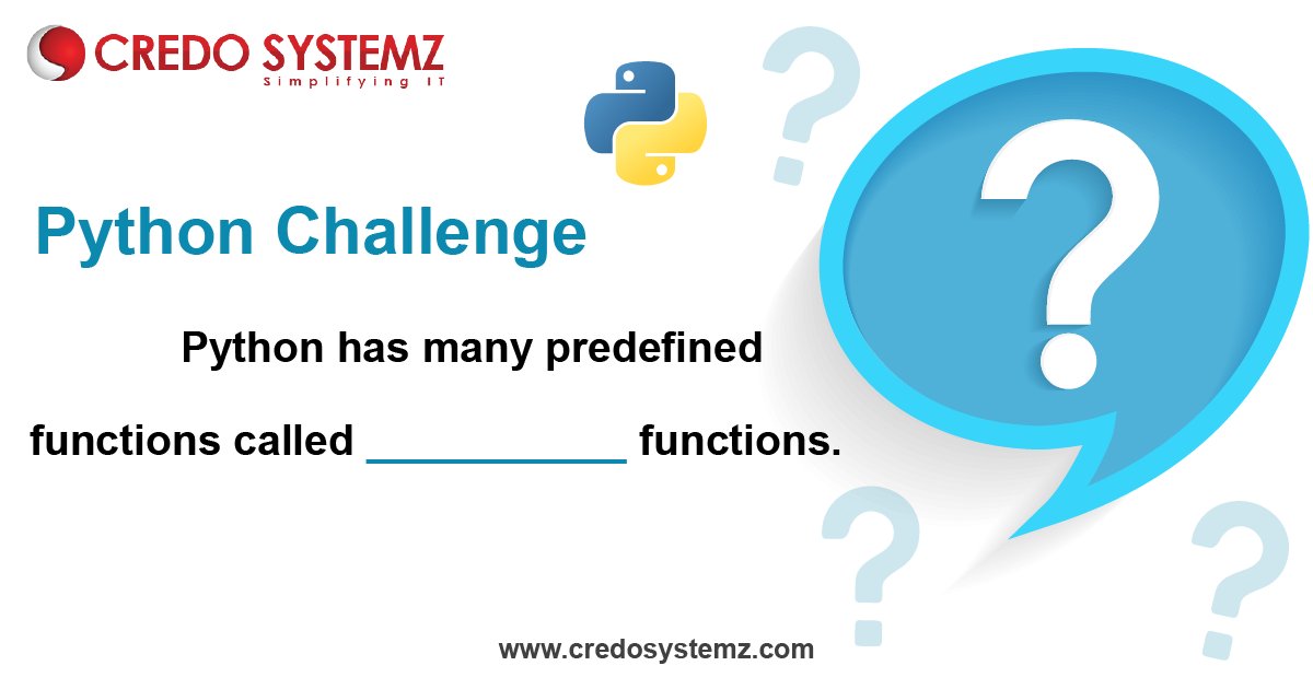 credosystemz's tweet image. Python Developers!!!! Your Challenge.
Comment Your Answers for the Below Question!!
Also, Here's your in-depth guide to creating great answers that will
wow your interviewer - bit.ly/pythonfaqs
#Python #PythonFAQs #PythonChallenge #PythonTraining #CredoSystemz