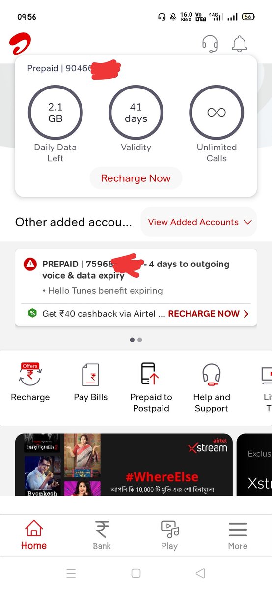mosarafhsn35's tweet photo. @Airtel_Presence @Airtel_Presence Can you guys explain this to me ? I have 98 (12GB ) pack and an unlimited pack of 598 (1.5GB/D). So why is this showing like this 13.8GB daily pack ? Why there's not any separate tracking system for both of my plans ? https://t.co/VHSvbZVvx9