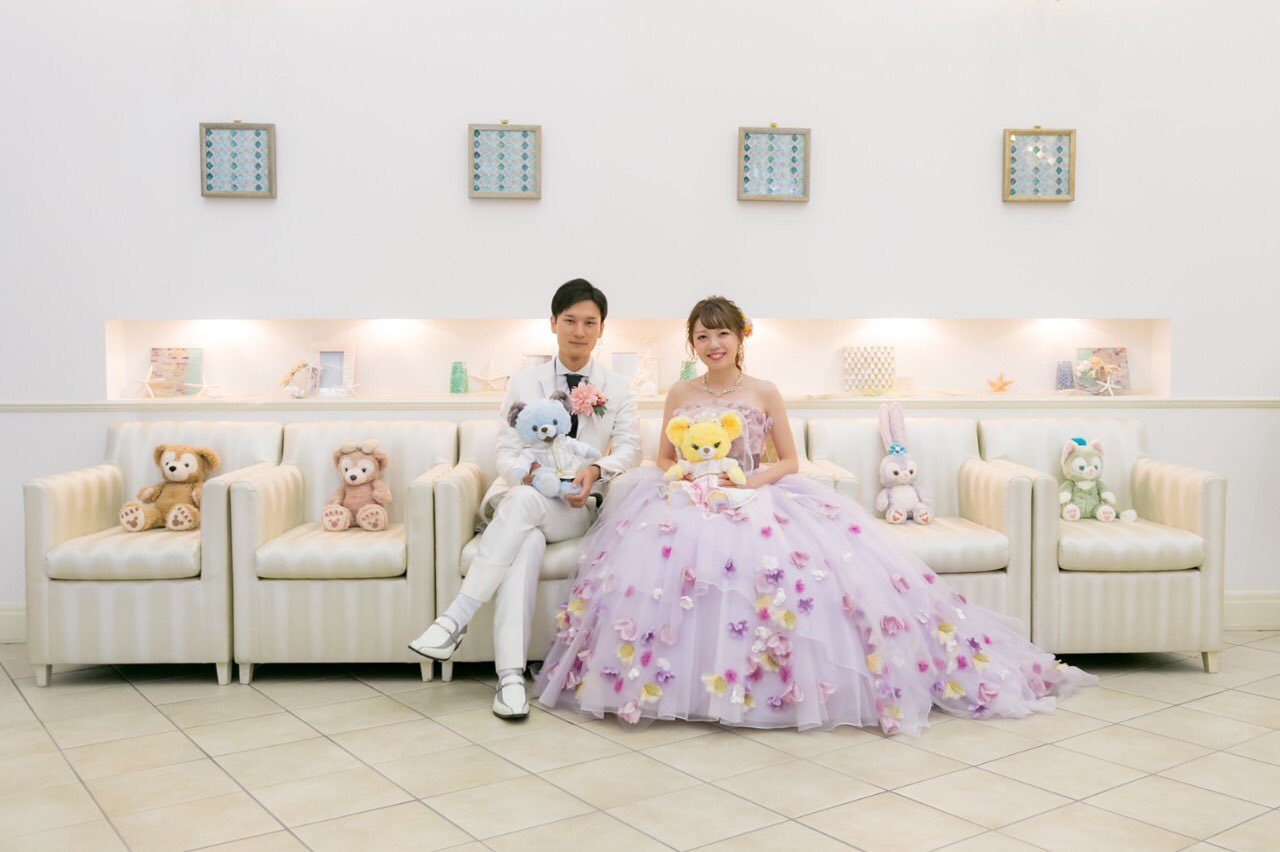 あちょん 前撮り カメラマンさんに撮ってもらった 写真たち 前撮り カメラマン 結婚式 結婚式場 ブライダル ウエディング 花嫁 新郎新婦 卒花 卒花嫁 アルカンシエルベリテ大阪 カラードレス ラプンツェル風結婚式 ディズニー風結婚式