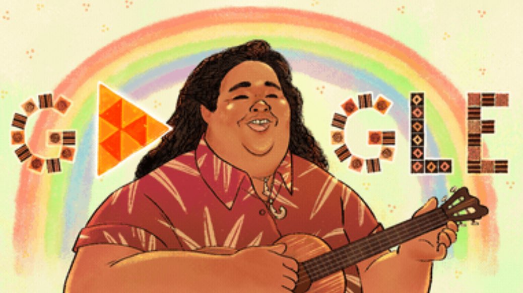 Just for the sake of documentation, I’m adding this picture showing the synchronicity that took place on the day I posted this thread. Google celebrated the life of Israel Kamakawiwoʻole, who was famous for singing Over the Rainbow.