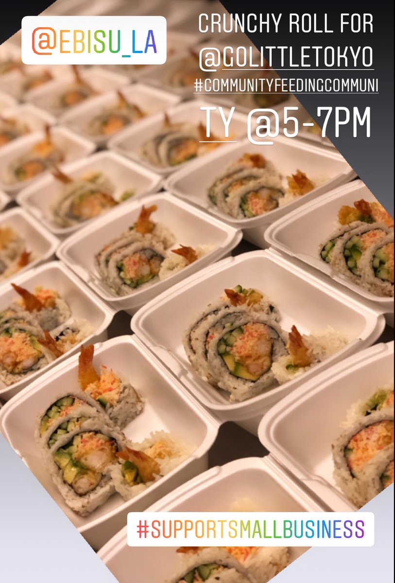 ebisu_la's tweet photo. Thank you for supporting us πβ€οΈ#communityfeedingcommunity @golittletokyo
@Ebisu_la All food and beverages are 20% OFFπ₯³π₯³π₯³ Tuesday- Sunday
Lunch 11:30-2:30 Dinner 5:30-10:00
π² order: (213)613-1644
Delivery π through Grubhub/Postmates
Walk-in welcome π
#ebisu #littletokyo https://t.co/ZyVsUaWuTY