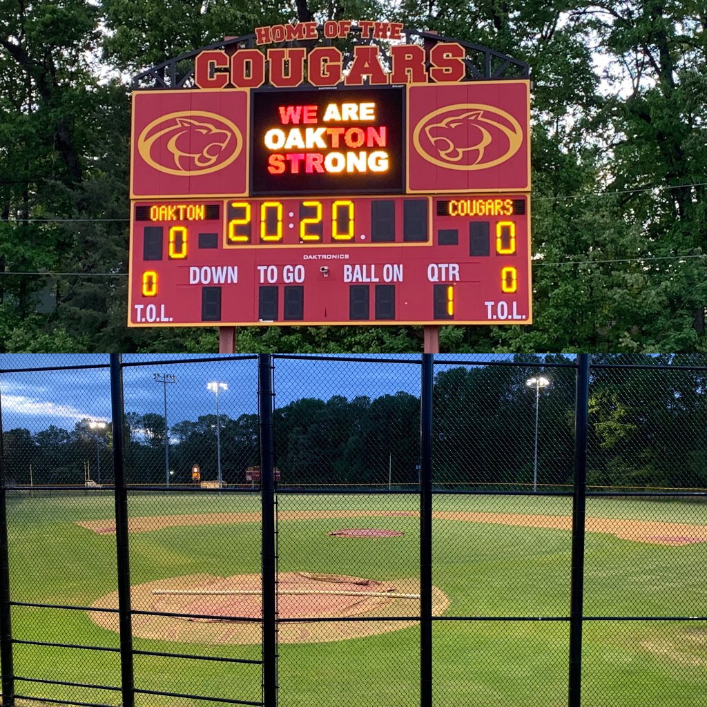 OaktonHS's tweet photo. Thanks for the memories Class of 2020! Tonight we lit up our stadiums at 20:20 in honor of you! We miss you, but know the future is bright! 💛@oaktonathletics #ohstogether https://t.co/jSL88Kp0rr