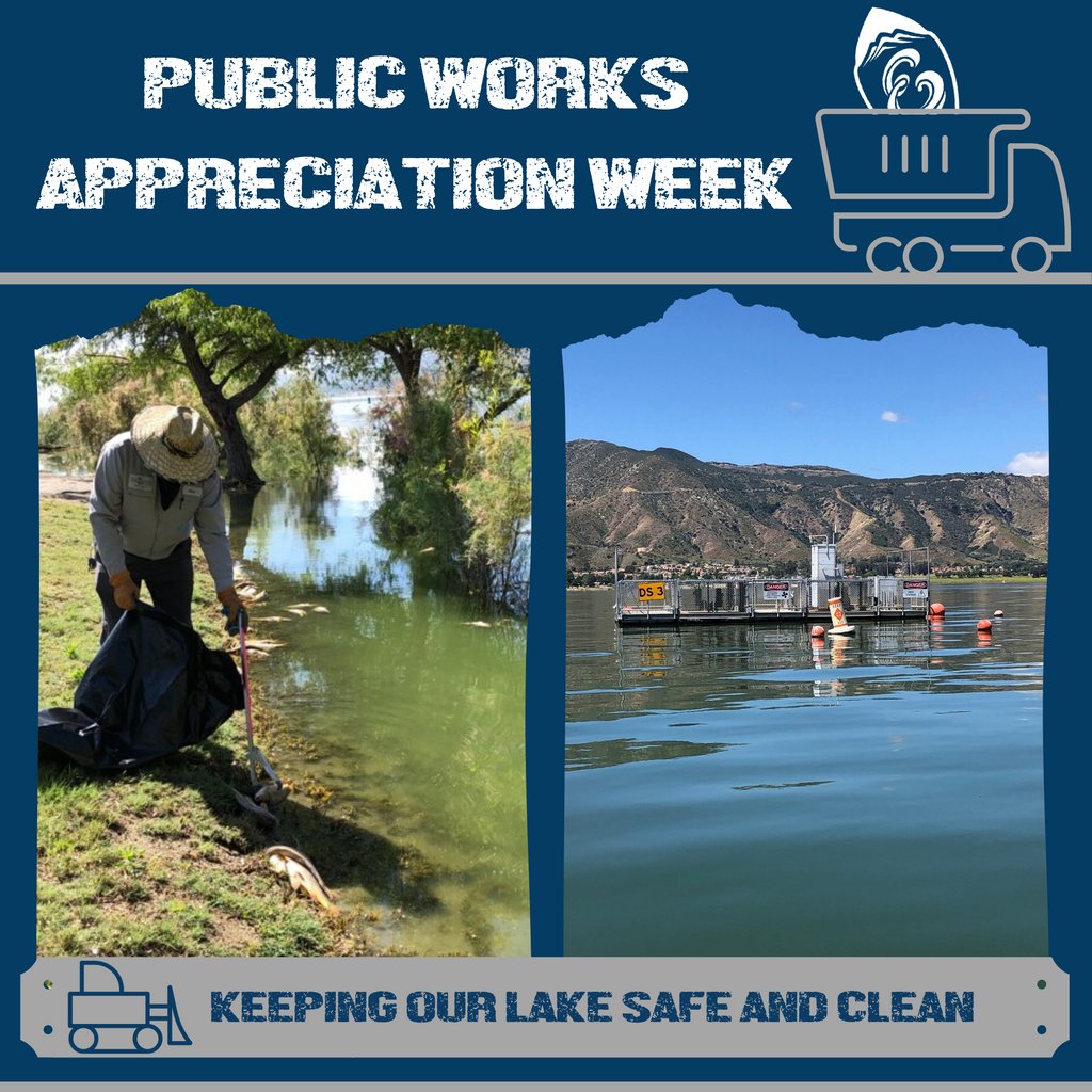 CtyLakeElsinore's tweet photo. Day 3 of National Public Works Week! Thank you to our Public Works team for all you do to ensure our beautiful 3,000-acre Lake and beaches are well maintained and safe for everyone to enjoy. 

#LEAtWork #BeBoldLE #NPWW #LakeElsinore https://t.co/GkQQUfEsT8