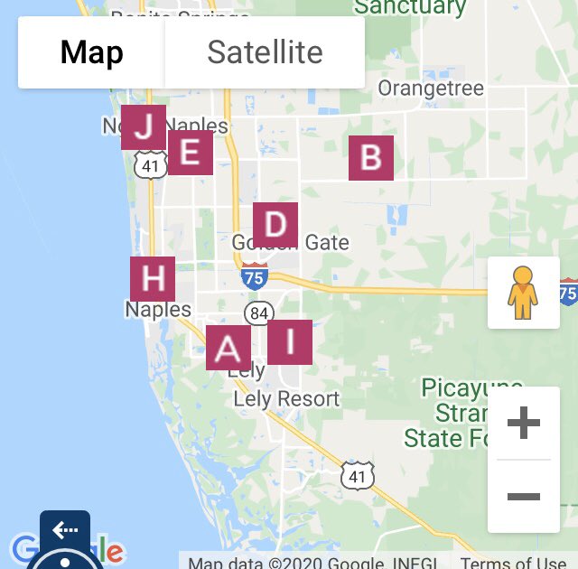 Three Regional Collier County Public Libraries Begin Phased Re-Opening-Tuesday, May 26,2020
• Headquarters – 2385 Orange Blossom Drive, Naples, FL 34109
• Naples Regional – 650 Central Avenue, Naples, FL 34102
• South Regional – 8065 Lely Cultural Parkway, Naples, FL 34113