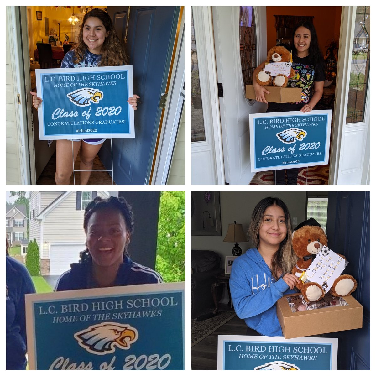 MathAndJustice's tweet image. Signs, cupcakes, and bears successfully delivered to the Skyhawk Girls Soccer Seniors. ❤️ #BeTheU #oneCCPS @lcbirdprincipal @bird_athletics