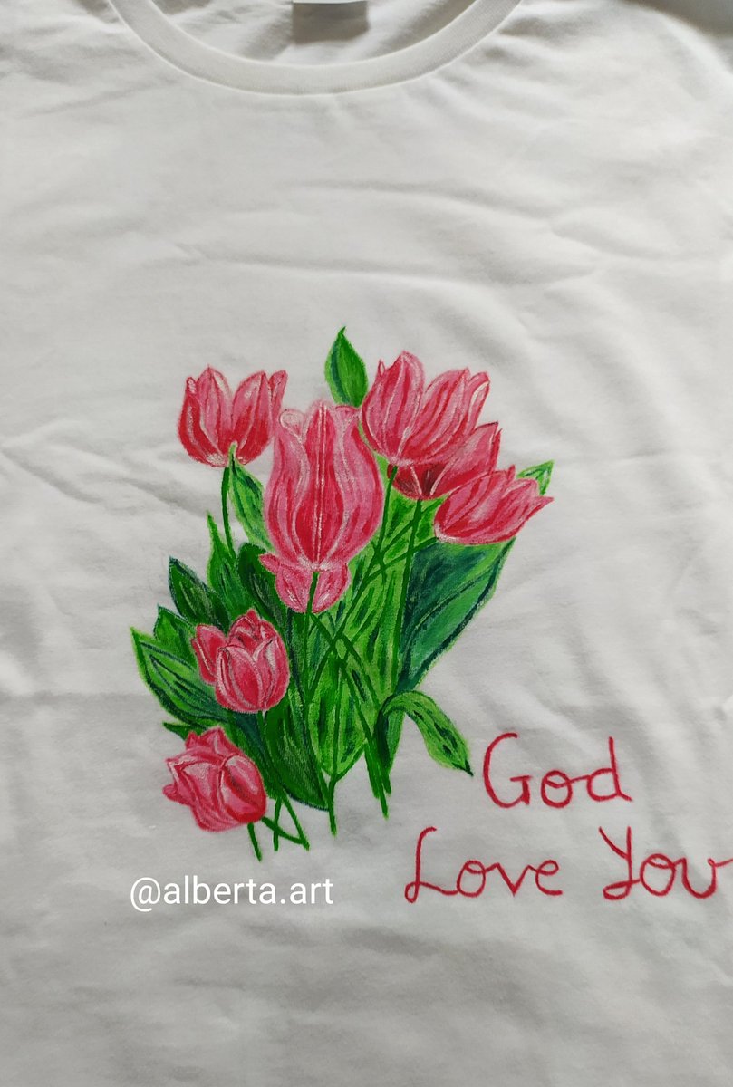 alberta_fas_art's tweet photo. Good morning my dear friends.
Commission paid..
Flowers acrylic painting on 100% cotton T shirt combed 30S. 🥰
#Flowers #painting #acrylicpaintings #Artist #arte #art #artwork https://t.co/RZ0VSYHWiB