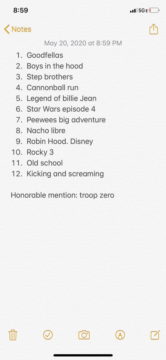 Here is Tyler’s Wilson’s top movie list   I can’t complain