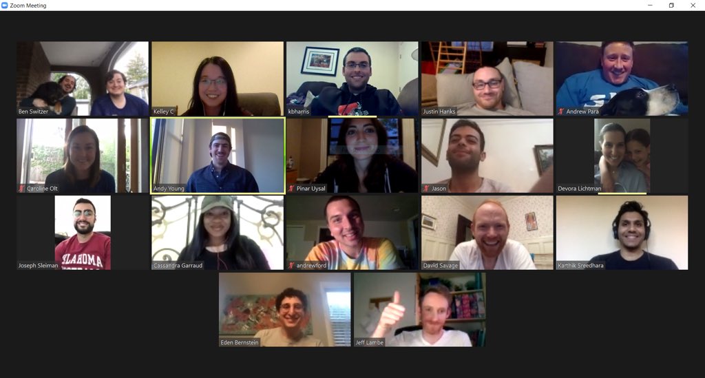 CCF_IMCHIEFS's tweet photo. Fun #WellnessWednesday Social Hour via zoom 🖥Tonight we welcomed some of our incoming #FRAMEB interns!  Can’t wait to see these smiling faces in person in June!😁@CoryChevalier @ayoungen13 @DrAmyBSullivan @DocDavidSavage @drfart @JosephHabibi_MD @para_andrew @BenSwitzerDO https://t.co/kyL47wmWq8