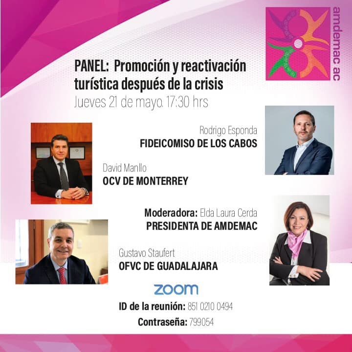 ICCBajaSur's tweet photo. ASISTE AL PANEL: Promoción y reactivación turística después de la crisis.
Jueves 21 de mayo 17:30 hrs.
Asociación Mexicana de DMC AC .

vínculo
https://t.co/mBBbLSQzG9

#ICCLosCabos #LosCabos #VisitLosCabos
#MeetingPlanner #dmc
@Amdemac 
@AmdemacAC https://t.co/hE7orCIPHY